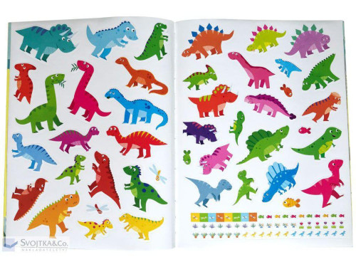 Plstené samolepky - Dinosaury - kniha aktivít