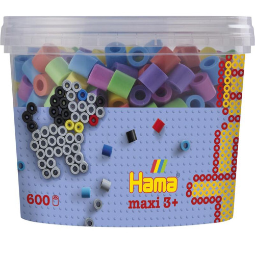 Zažehľovacie korálky MAXI mix pastelových farieb 600ks H8571 Hama