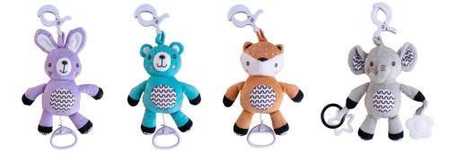 Naťahovací hrací strojček plyš 30 cm záves na postieľku/kočík Babyted