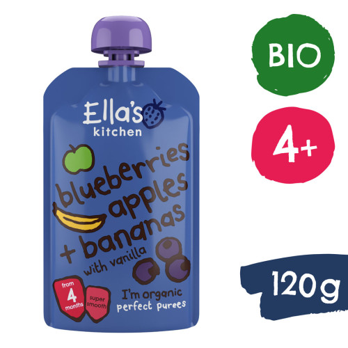 BIO Jablko, čučoriedka a banán 120 g Ella's Kitchen