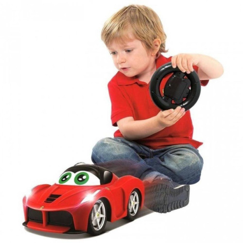 RC - LaFerrari so svetlami a zvukmi, diaľkový ovládač volant, červená, 27MHz BB Junior