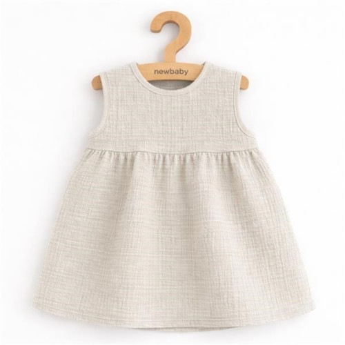 Dojčenské mušelínové šaty Ella linen New Baby