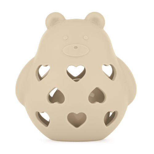 Hračka silikónová s hrkálkou PETITE&MARS Bear Basil