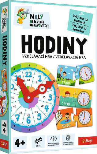 Malý objaviteľ Hodiny vzdelávacia spoločenská hra 19x29x4 cm