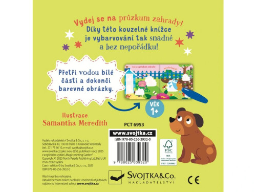 Maľovanie vodou do tašky Záhrada