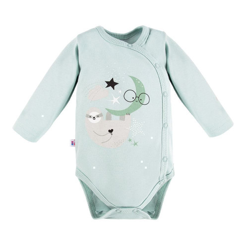 Zavinovacie body Mellow s dlhým rukávom mint Eevi