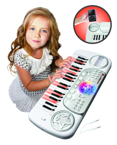 Klávesy s disco guľou s výukovou funkciou