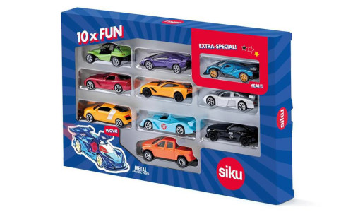 Set 10 športových áut Siku