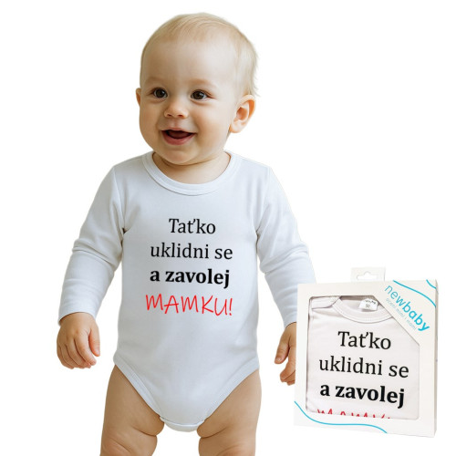 Body s potlačou New Baby a zavolaj MAMKU! - darčekové balenie