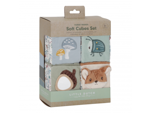 Kocky textilné 4 ks Forest Friends Little Dutch