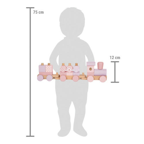 Nasadzovanie Drevený vláčik small foot