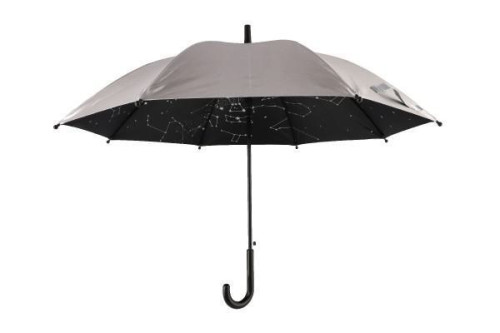 Dáždnik hviezdna obloha vystreľovacia 70 cm kov/plast strieborný