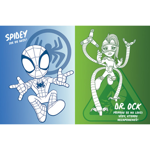 Omaľovánky so svietiacim tetovaním Spidey