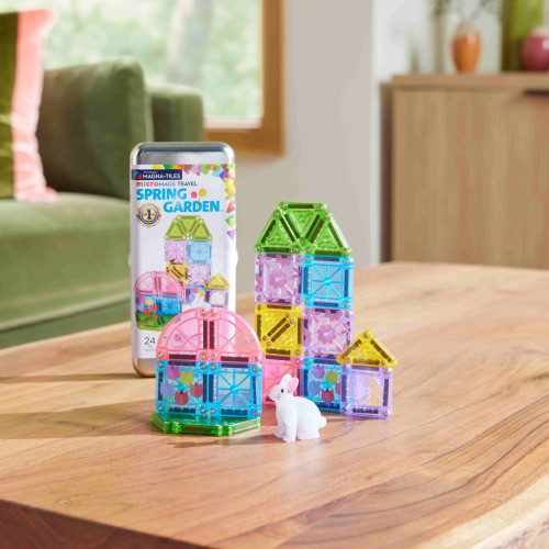 Magnetická stavebnica microMAGS Spring Garden Travel Set 24 dielov