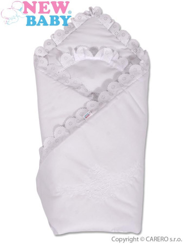 Bavlnená zavinovačka s čipkou New Baby