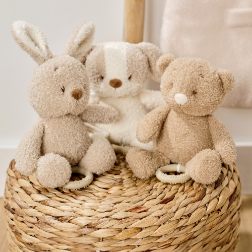 Hračka plyšová hudobná Teddy medvedík Nattou 24 cm, 0 m+