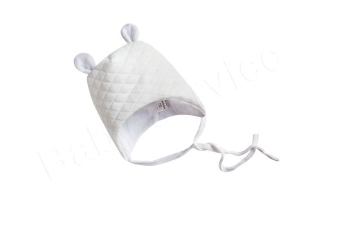 Čiapočka na zaväzovanie thermo biela Baby Service