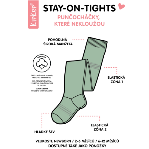 Detské pančuchy Stay-on-Tights Off White