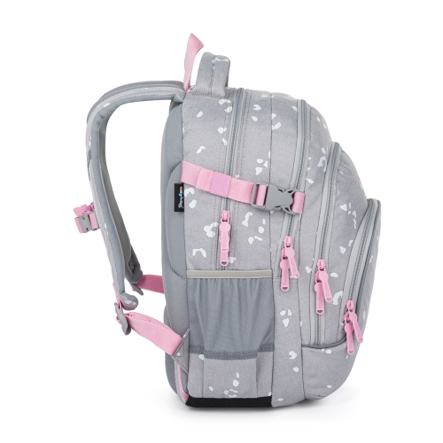 Študentský batoh Oxy Scooler Grey geometric OxyBag