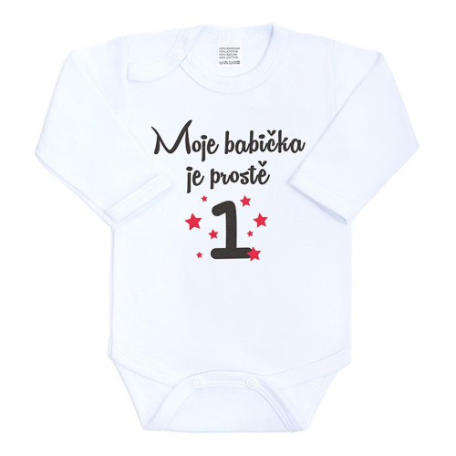Body s potlačou New Baby Moja babička je jednoducho jednotka Veľ. 80 - darčekové balenie
