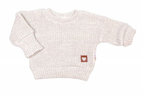 Rastúci oversize pletený svetrík pre bábätko sv. béžový Baby Nellys