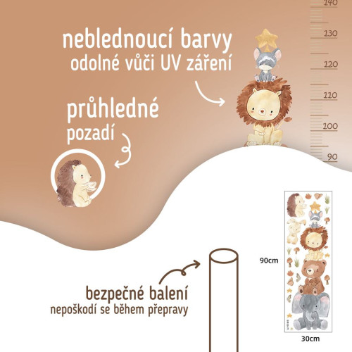 Nástenné samolepky do detskej izby, Animal Pyramid Sipo