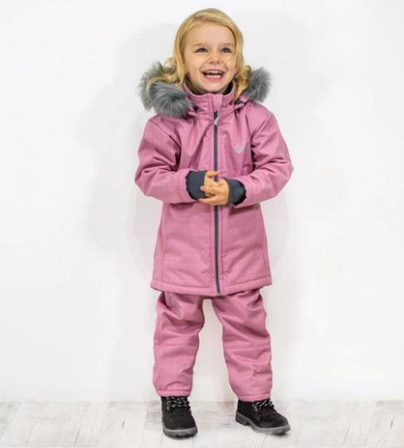 Detské softshellové otepľovačky Antique pink Esito