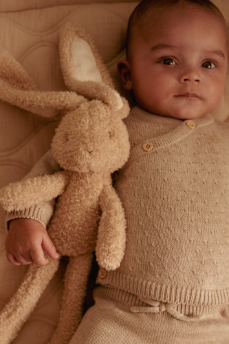 Zajačik plyšový 32 cm Newborn Naturals Little Dutch