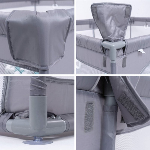 Ohrádka Playpark Grey s matracom BabyGo