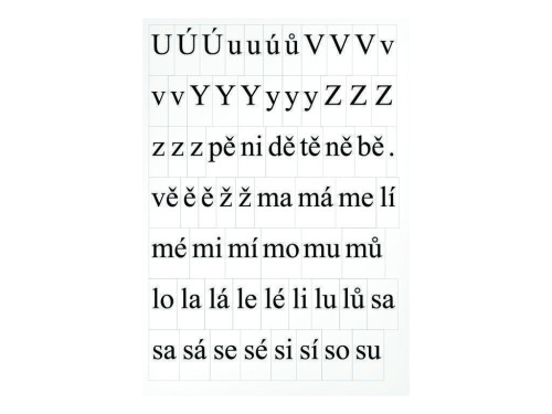 Abeceda sada písmen, 4 archy