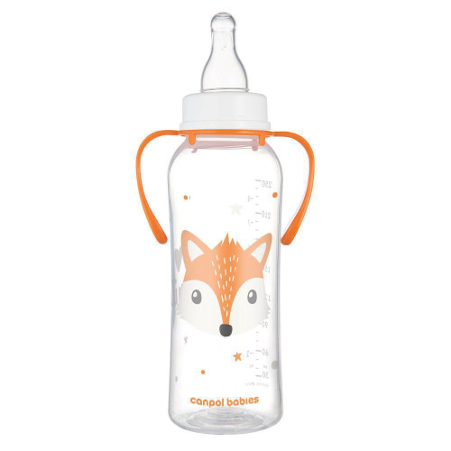 Fľaša úzkohrdlá s úchytmi Cute Animals 250 ml Canpol babies