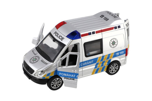 Auto polícia 15 cm so zvukom a svetlom na zotrvačník