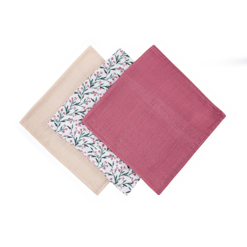 Súprava plienok bambusová mušelínová 3 ks Moussy 68 x 68 cm Petite&Mars