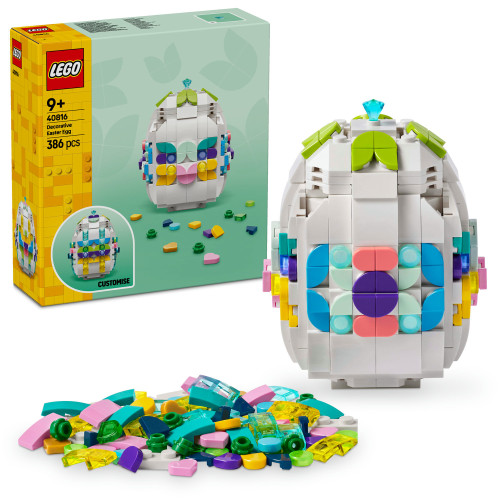 Dekoratívne veľkonočné vajíčko Lego