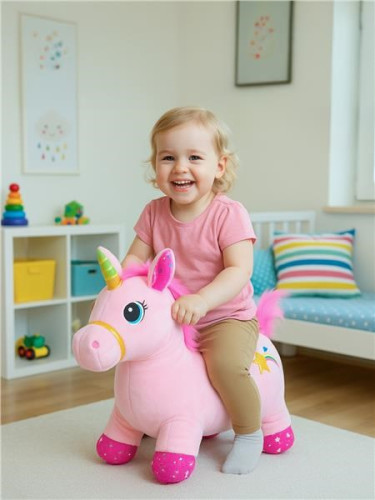 Plyšový skákací koník so zvukom Baby Mix