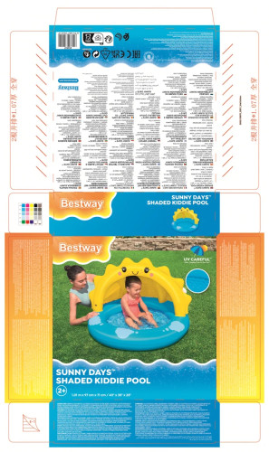 Nafukovací bazénik so strieškou Slnka 1,01 m x 97 cm x 71 cm Bestway