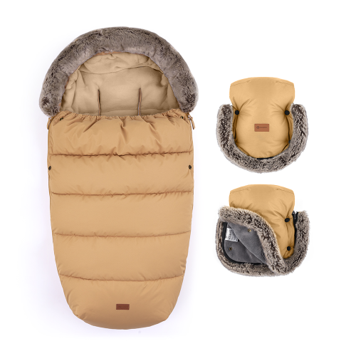 Set zimný fusak Comfy 4 v 1 + rukavice na kočík Furry Petite & Mars