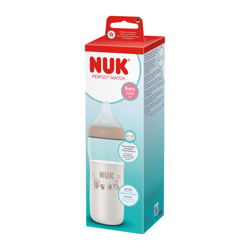 Fľaša s kontrolou teploty Perfect Match XL monkey 360 ml Nuk
