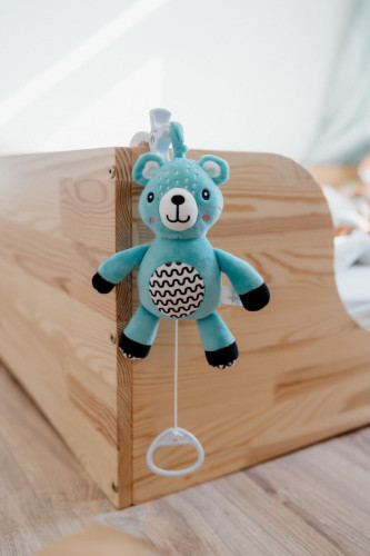 Naťahovací hrací strojček plyš 30 cm záves na postieľku/kočík Babyted