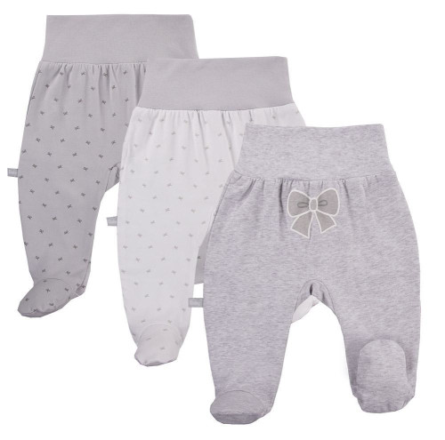 Dojčenské polodupačky Tiny 3 ks šedej Eevi