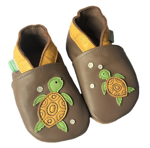 Kožené capáčky Barefoot Veľ. M (6-12 mes.) Hopi Hop