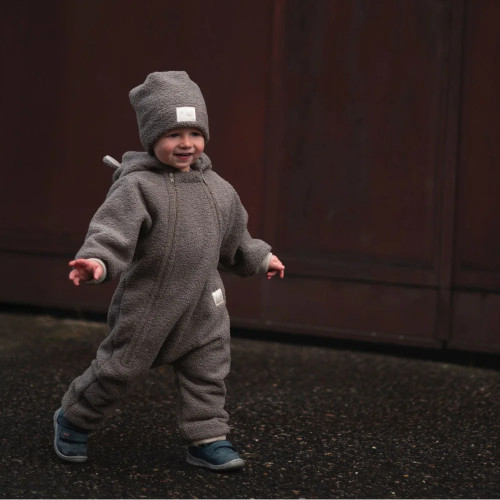 Rastúca zimná kombinéza Teddy fleece double Brown Esito