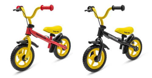 Detský balančný bicykel s brzdou Traveller Baby Mix