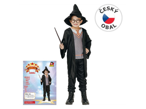 Šaty na karneval kúzelník Veľ. 120-130 cm