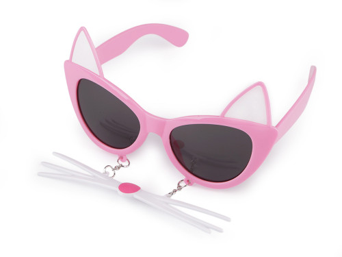 Párty/karnevalové okuliare mačka s ňufákom - detské