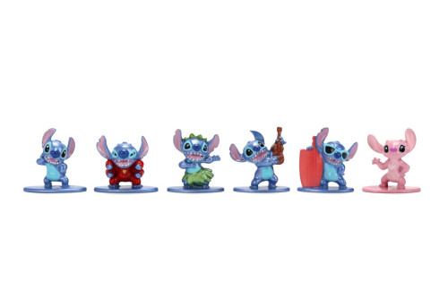 Kovové zberateľské nanofigurky 1,65" súprava 6 ks Stitch