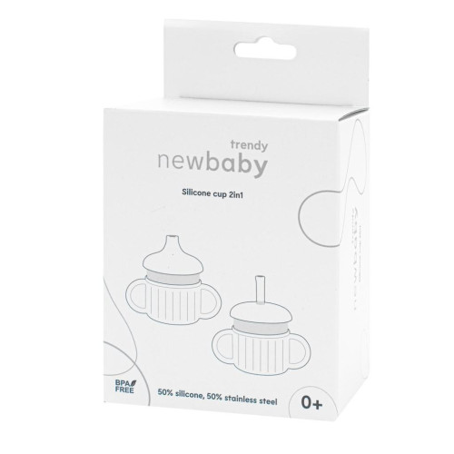 Detský silikónový hrnček 2 v 1 New Baby