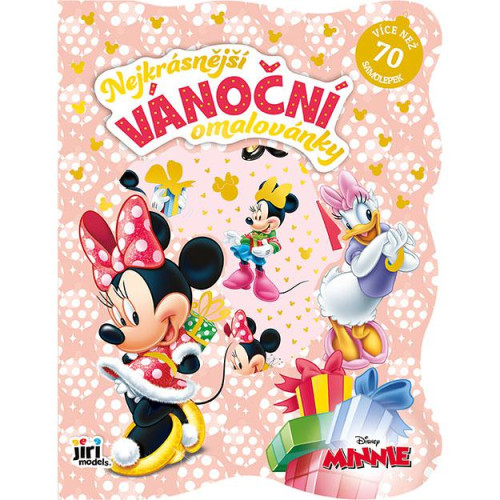 Najkrajšie vianočné omaľovánky so samolepkami Minnie