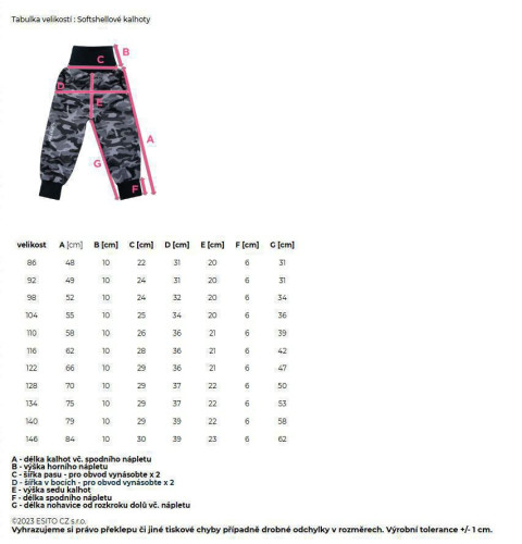Rastúce softshellové nohavice Sport Raspberry pink Esito