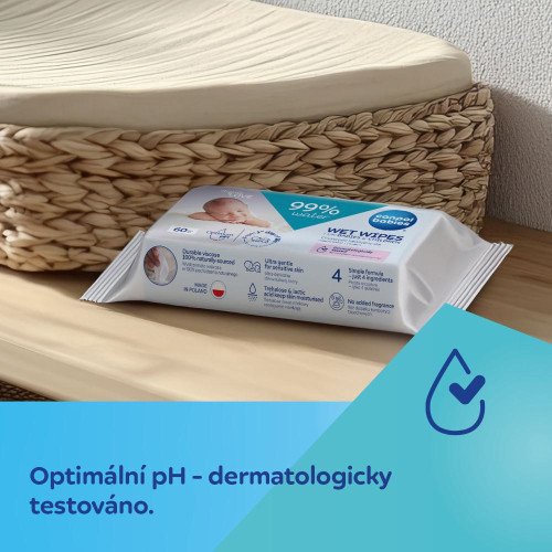 Detské vlhčené obrúsky 99% vody 60 ks Canpol babies